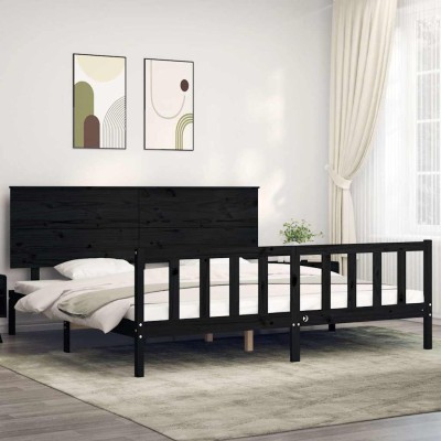 Bed frame with headboard,...