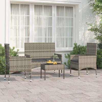 Garden set with cushions, 4...