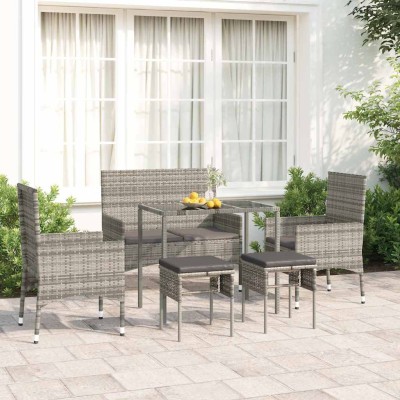 Garden set with cushions, 6...