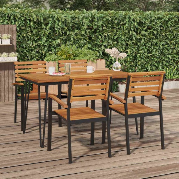 Garden table with pin-shaped legs, 140x80x75cm, acacia