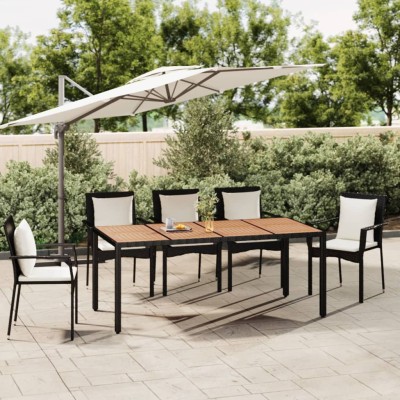 Table with wooden top,...