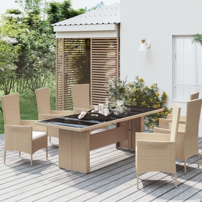 Table with glass top, sand,...