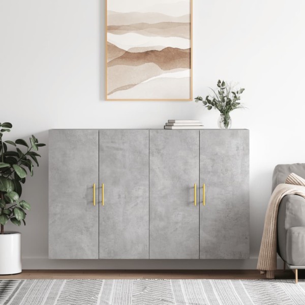 Wall-mounted cabinets, 2 pcs., concrete, 69.5x34x90cm