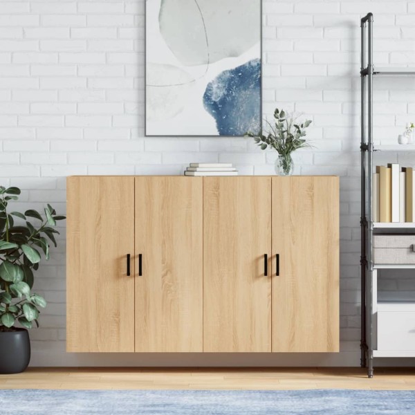 Wall-mounted cabinets, 2 pcs., oak, 69.5x34x90cm