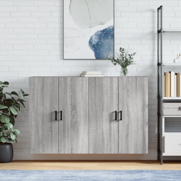 Wall-mounted cabinets, 2 pcs., gray, 69.5x34x90cm