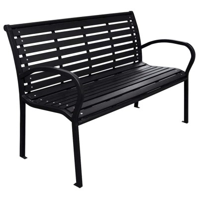 Garden bench, black, 116cm,...