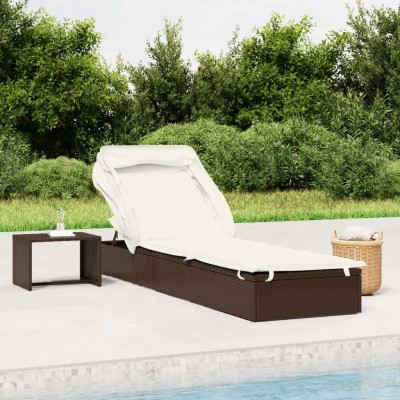 Sun lounger with canopy,...