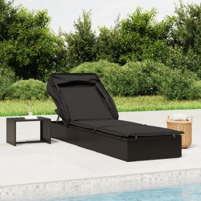 Sun lounger with canopy,...