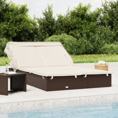 Sun lounger with canopy,...