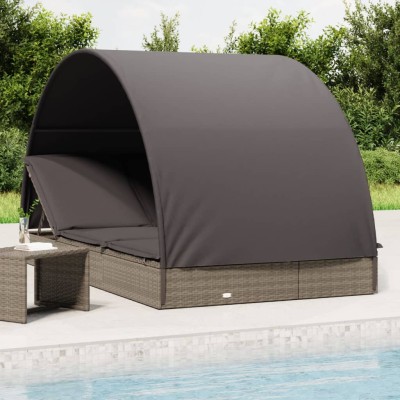 Sun lounger with canopy,...