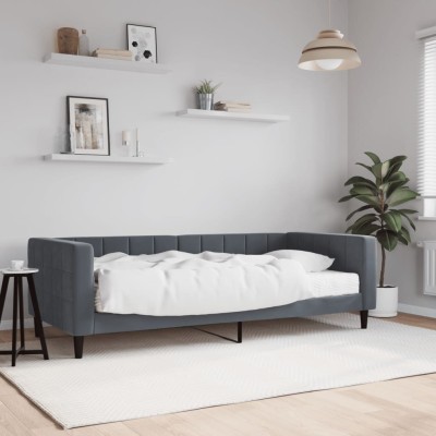 Bed with mattress, dark...