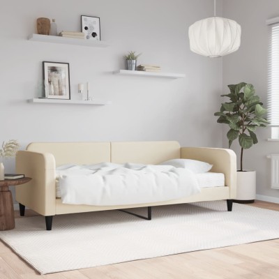 Bed with mattress, cream...