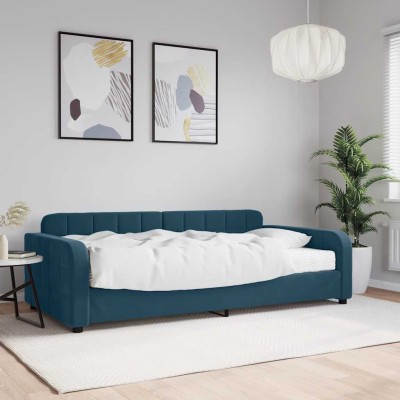 Bed with mattress, blue,...