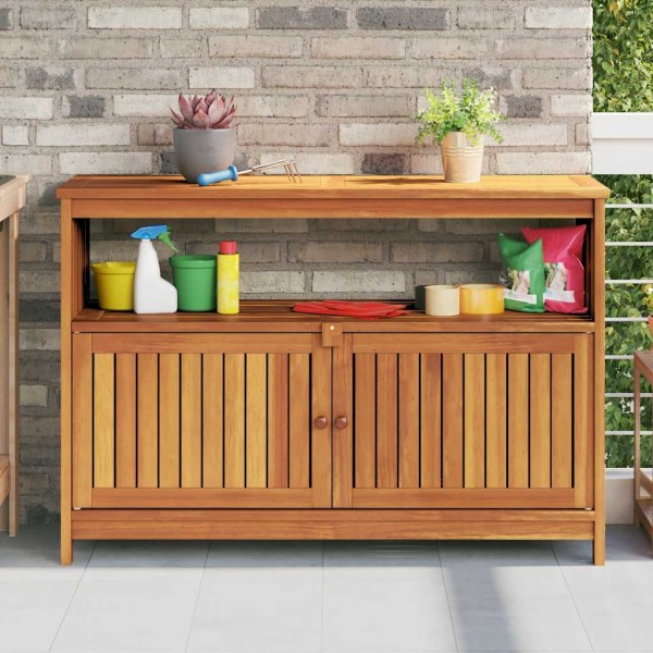 Cantilever garden table, 110x35x75cm, solid acacia