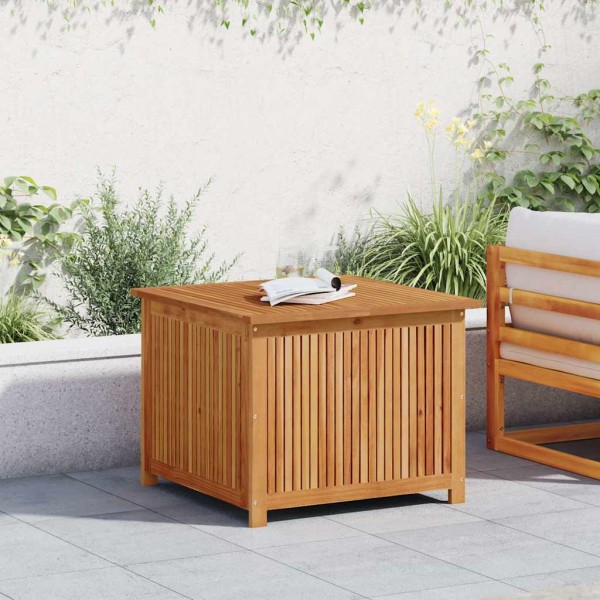 Garden storage box, 75x75x58cm, solid acacia wood