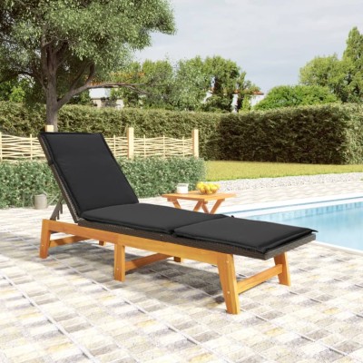 Sun lounger with table,...