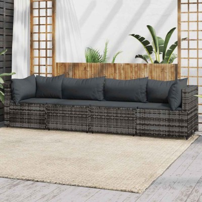 Garden set with cushions, 4...