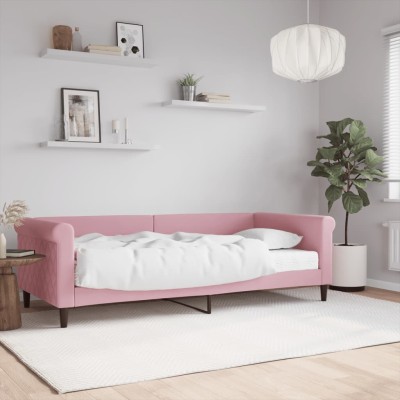 Bed with mattress, pink,...