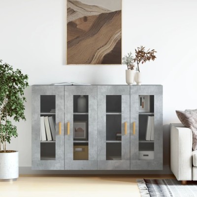 Cabinets mounted on the...