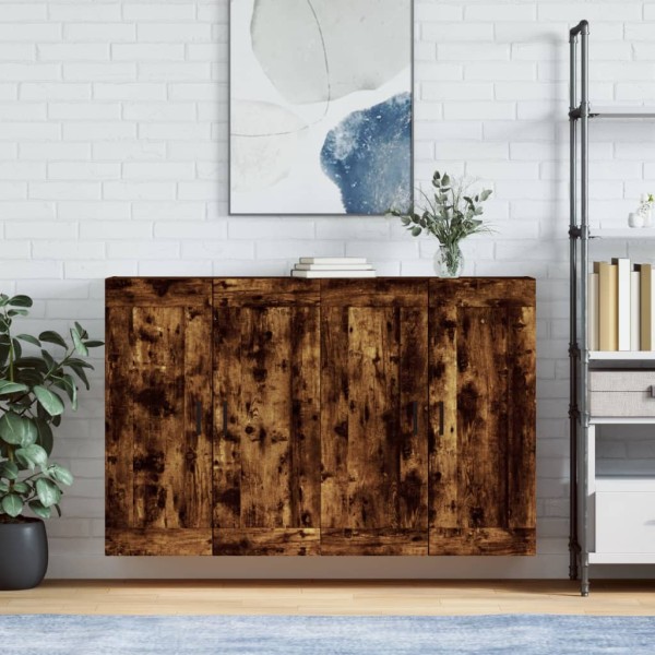 Cabinets mounted on the wall, 2 pcs., flue, wood