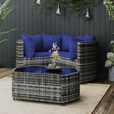 Garden set with cushions, 4...