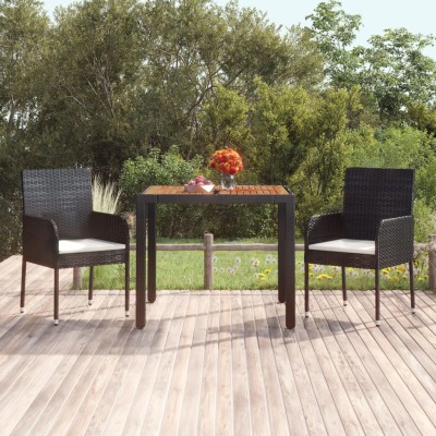 Table with wooden table...