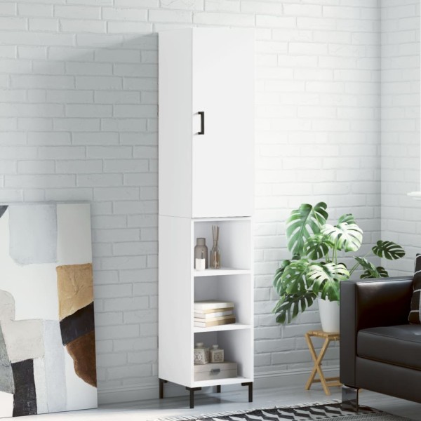 Chest of drawers, white, 34.5x34x180cm, processed wood