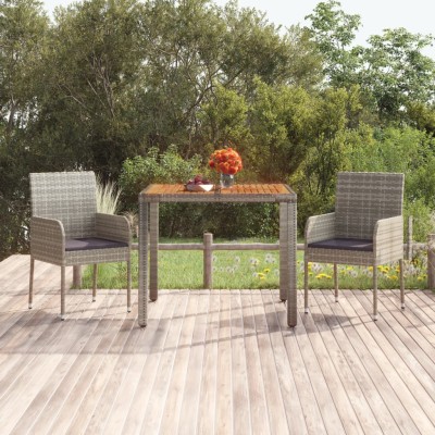 Table with wooden table...