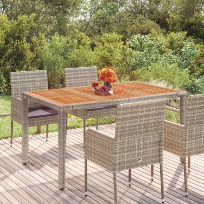 Table with wooden table...