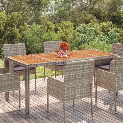 Table with wooden table...