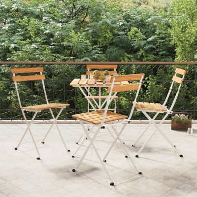 Folding bistro chairs, 4...