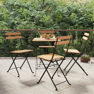 Folding bistro chairs, 4...