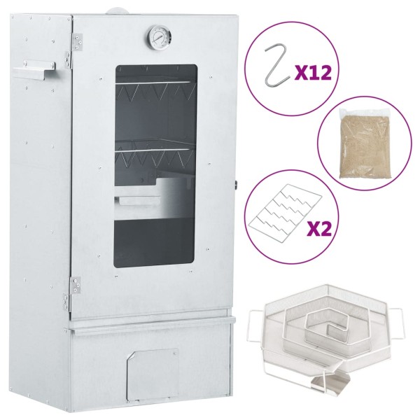 Oven-smoker with cold smoking generator, steel
