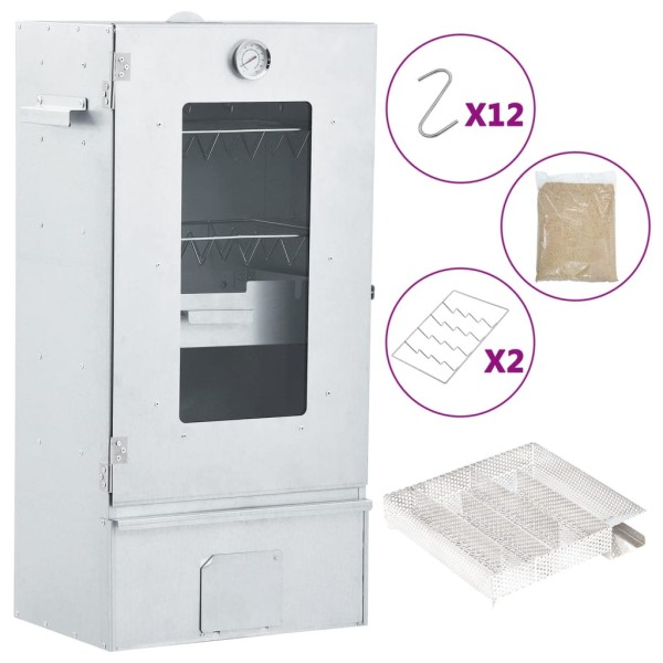 Oven-smoker with cold smoking generator, steel