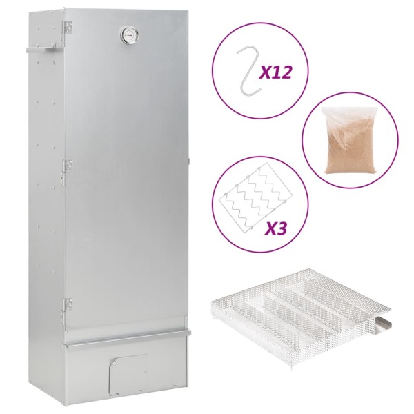 Oven-smoker with cold smoking generator, steel