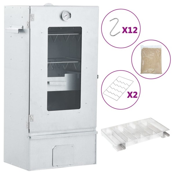Oven-smoker with cold smoking generator, steel