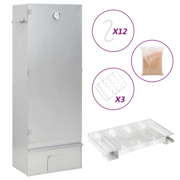 Oven-smoker with cold smoking generator, steel