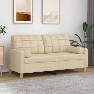 Double sofa with cushions,...
