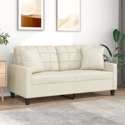 Double sofa with cushions,...