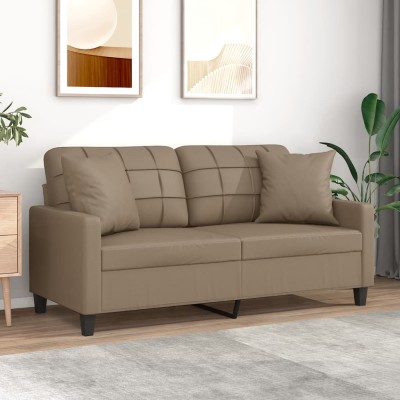 Double sofa with cushions,...