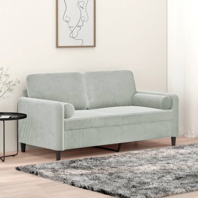 Double sofa with cushions,...