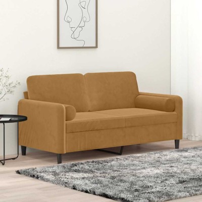 Double sofa with cushions,...