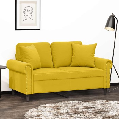 Double sofa with cushions,...