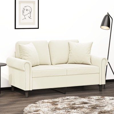 Double sofa with cushions,...