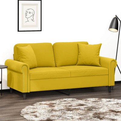 Double sofa with cushions,...