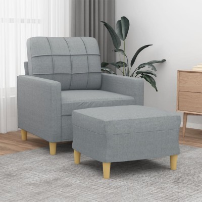 Chair with footrest, light...