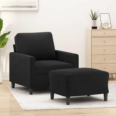 Armchair with footrest,...