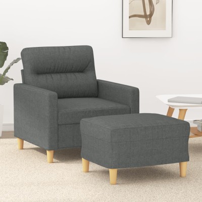 Chair with footrest, dark...