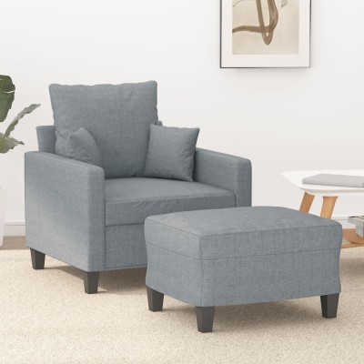 Chair with footrest, light...