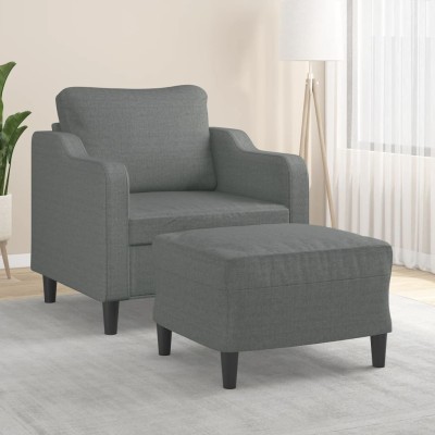 Chair with footrest, dark...